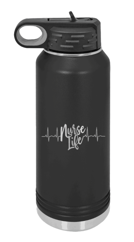 Nurse Life Laser Engraved Water Bottle (Etched)