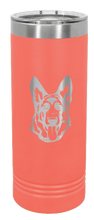 Load image into Gallery viewer, German Sheppard Laser Engraved Skinny Tumbler (Etched)
