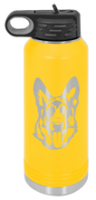 Load image into Gallery viewer, German Sheppard Laser Engraved Water Bottle (Etched)
