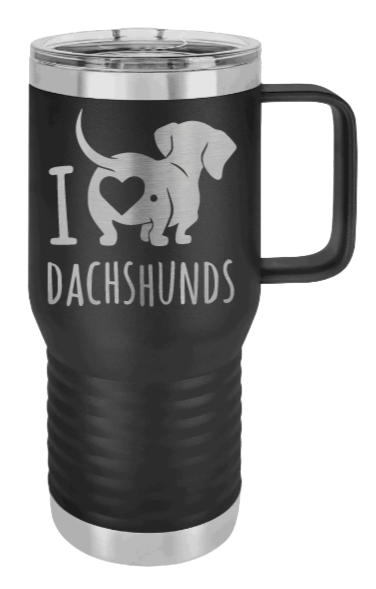 I Love Dachshunds Laser Engraved Mug (Etched)