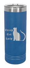 Load image into Gallery viewer, Crazy Cat Lady Laser Engraved Skinny Tumbler (Etched)
