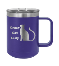 Load image into Gallery viewer, Crazy Cat Lady Laser Engraved Mug (Etched)
