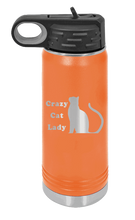 Load image into Gallery viewer, Crazy Cat Lady Laser Engraved Water Bottle (Etched)
