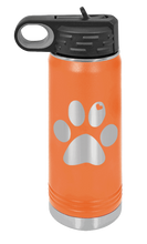 Load image into Gallery viewer, Paw Love Laser Engraved Water Bottle (Etched)
