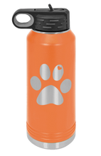 Load image into Gallery viewer, Paw Love Laser Engraved Water Bottle (Etched)
