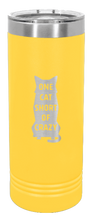 Load image into Gallery viewer, One Cat Short of Crazy Laser Engraved Skinny Tumbler (Etched)
