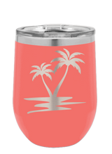 Load image into Gallery viewer, Palm Trees Laser Engraved Wine Tumbler (Etched)
