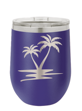 Load image into Gallery viewer, Palm Trees Laser Engraved Wine Tumbler (Etched)
