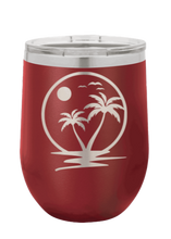 Load image into Gallery viewer, Palm Trees 2 Laser Engraved Wine Tumbler (Etched)
