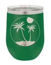 Load image into Gallery viewer, Palm Trees 3 Laser Engraved Wine Tumbler (Etched)
