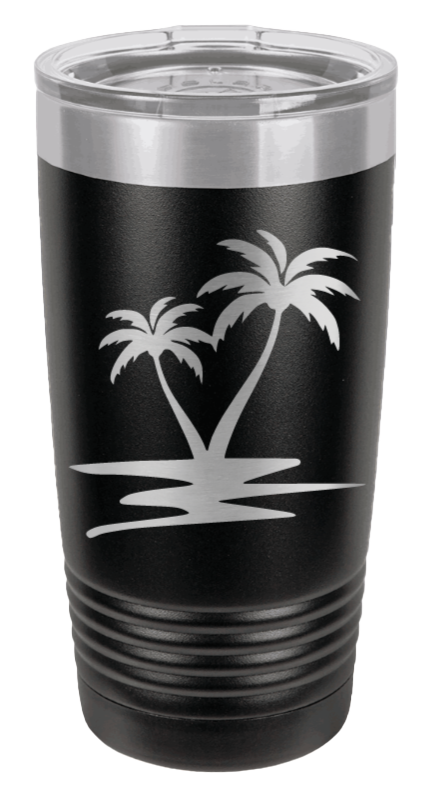 Palm Trees Laser Engraved Tumbler (Etched)