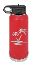 Load image into Gallery viewer, Palm Trees Laser Engraved Water Bottle (Etched)
