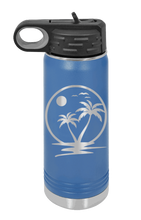 Load image into Gallery viewer, Palm Trees 2 Laser Engraved Water Bottle (Etched)
