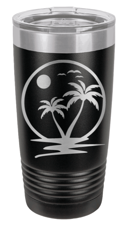 Palm Trees 2 Laser Engraved Tumbler (Etched)