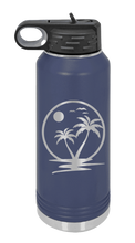 Load image into Gallery viewer, Palm Trees 2 Laser Engraved Water Bottle (Etched)
