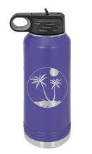 Load image into Gallery viewer, Palm Trees 3 Laser Engraved Water Bottle (Etched)
