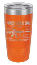 Load image into Gallery viewer, Patriots Guide to Guns Laser Engraved Tumbler (Etched)
