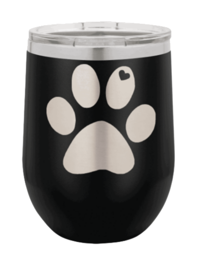Paw Love Laser Engraved Wine Tumbler (Etched)