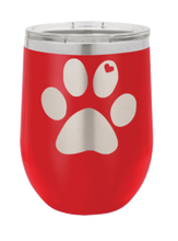 Load image into Gallery viewer, Paw Love Laser Engraved Wine Tumbler (Etched)

