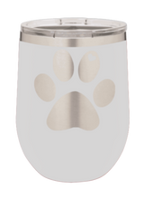 Load image into Gallery viewer, Paw Love Laser Engraved Wine Tumbler (Etched)
