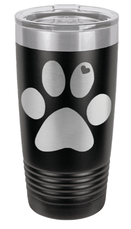 Paw Love Laser Engraved Tumbler (Etched)