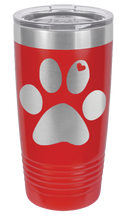 Load image into Gallery viewer, Paw Love Laser Engraved Tumbler (Etched)
