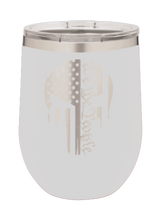 Load image into Gallery viewer, Punisher We The People Laser Engraved Wine Tumbler (Etched)
