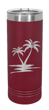 Load image into Gallery viewer, Palm Trees Laser Engraved Skinny Tumbler (Etched)
