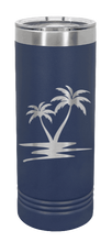 Load image into Gallery viewer, Palm Trees Laser Engraved Skinny Tumbler (Etched)
