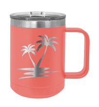Load image into Gallery viewer, Palm Trees Laser Engraved Mug (Etched)
