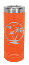 Load image into Gallery viewer, Palm Trees 2 Laser Engraved Skinny Tumbler (Etched)
