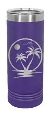 Load image into Gallery viewer, Palm Trees 2 Laser Engraved Skinny Tumbler (Etched)
