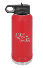 Load image into Gallery viewer, Aloha Beaches Laser Engraved Water Bottle (Etched)
