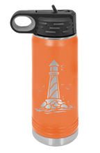 Load image into Gallery viewer, Lighthouse Laser Engraved Water Bottle (Etched)
