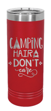 Load image into Gallery viewer, Camping Hair Dont Care Laser Engraved Skinny Tumbler (Etched)
