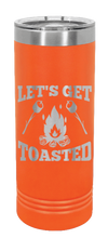Load image into Gallery viewer, Let&#39;s Get Toasted Laser Engraved Skinny Tumbler (Etched)
