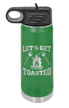 Load image into Gallery viewer, Let&#39;s Get Toasted Laser Engraved Water Bottle (Etched)
