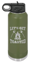 Load image into Gallery viewer, Let&#39;s Get Toasted Laser Engraved Water Bottle (Etched)
