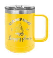 Load image into Gallery viewer, Camping Is My Happy Place Laser Engraved Mug (Etched)
