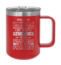 Load image into Gallery viewer, Nights We Won&#39;t Forget Laser Engraved Mug (Etched)
