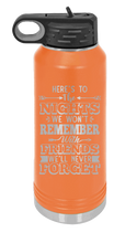 Load image into Gallery viewer, Nights We Won&#39;t Forget Laser Engraved Water Bottle (Etched)
