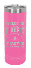 Load image into Gallery viewer, Welcome To Our Firepit Laser Engraved Skinny Tumbler (Etched)

