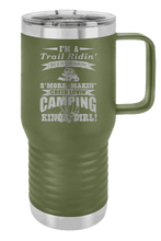 Load image into Gallery viewer, Trail Riding Camping Girl Laser Engraved Mug (Etched)
