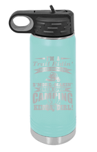 Load image into Gallery viewer, Trail Riding Camping Girl  Laser Engraved Water Bottle (Etched)
