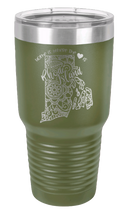 Load image into Gallery viewer, Rhode Island - Home Is Where the Heart is Laser Engraved Tumbler (Etched)
