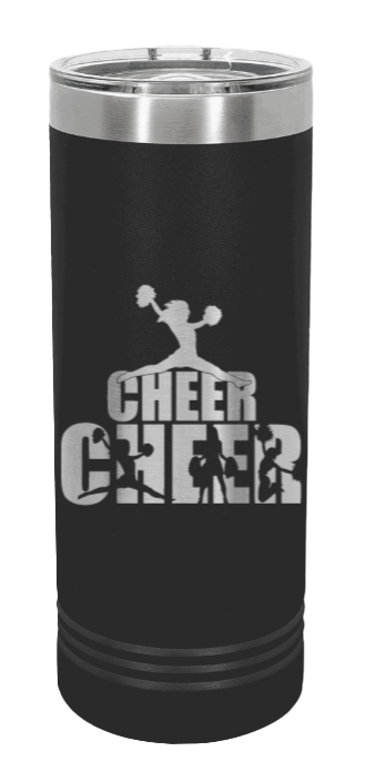 Cheerleader Laser Engraved Skinny Tumbler (Etched)