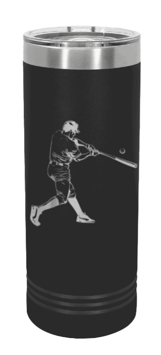 Baseball Player Laser Engraved Skinny Tumbler (Etched)