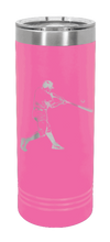 Load image into Gallery viewer, Baseball Player Laser Engraved Skinny Tumbler (Etched)
