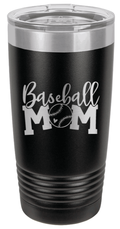 Baseball Mom Laser Engraved Tumbler (Etched)