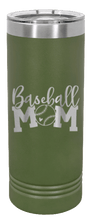 Load image into Gallery viewer, Baseball Mom Laser Engraved Skinny Tumbler (Etched)
